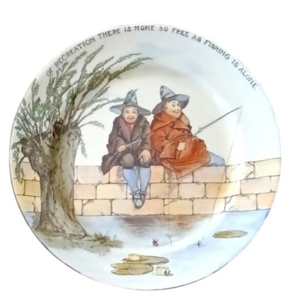 Vintage 1920's Fine Royal Doulton Series Ware 'The Gallant Fishers' Rack Plate - Picture 1 of 5